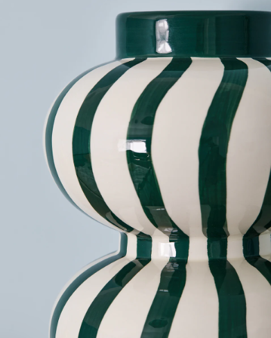 White & Green Vase